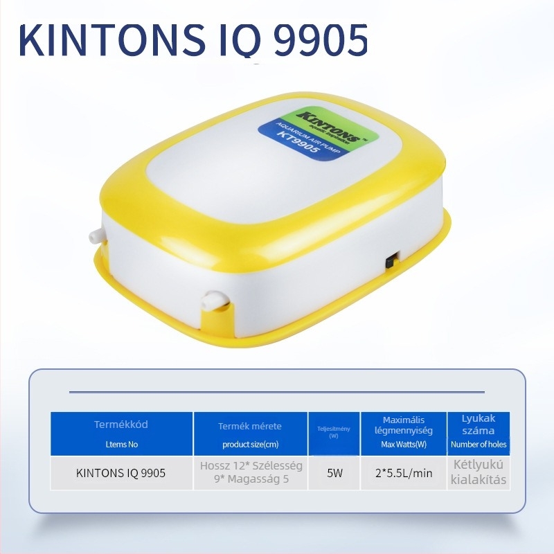 KINTONS akváriumi oxigénpumpa - nagy teljesítményű oxigenáció