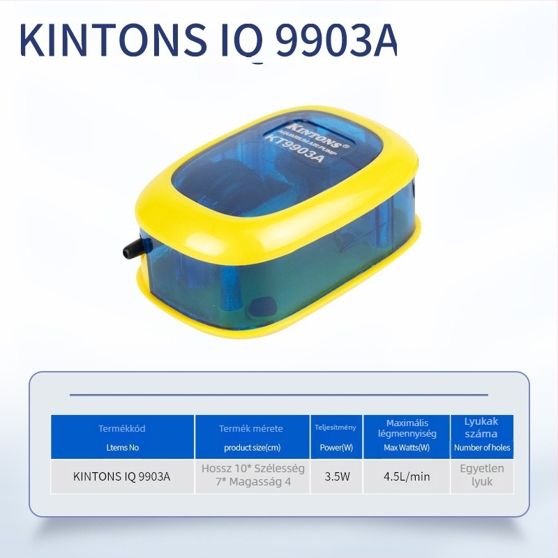 KINTONS akváriumi oxigénpumpa - nagy teljesítményű oxigenáció