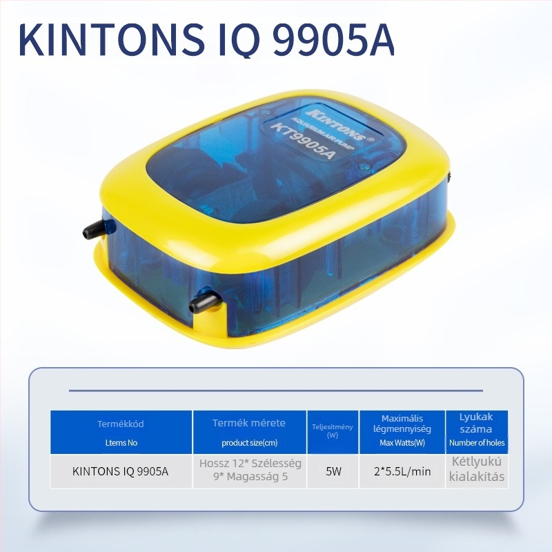 KINTONS akváriumi oxigénpumpa - nagy teljesítményű oxigenáció