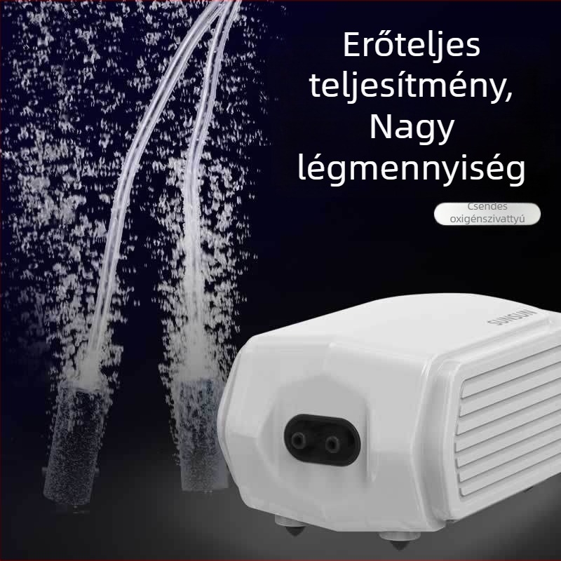 Kompakt, újratölthető oxigénpumpa otthoni akváriumhoz, kettős használatú, hordozható, ultrahalk, oxigénellátásra és halak tartására