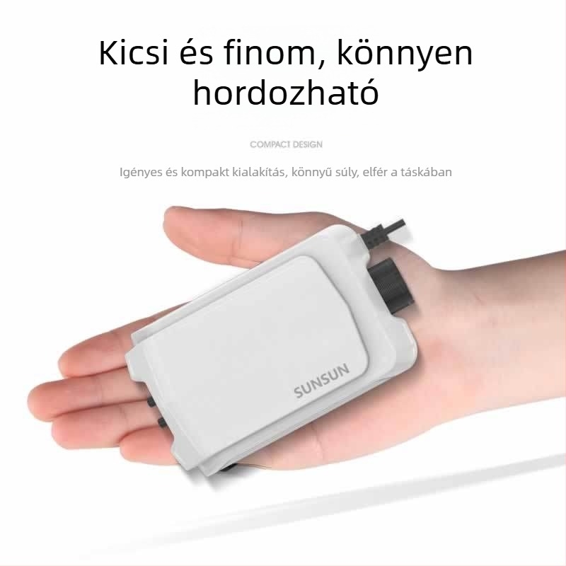 Kompakt, újratölthető oxigénpumpa otthoni akváriumhoz, kettős használatú, hordozható, ultrahalk, oxigénellátásra és halak tartására