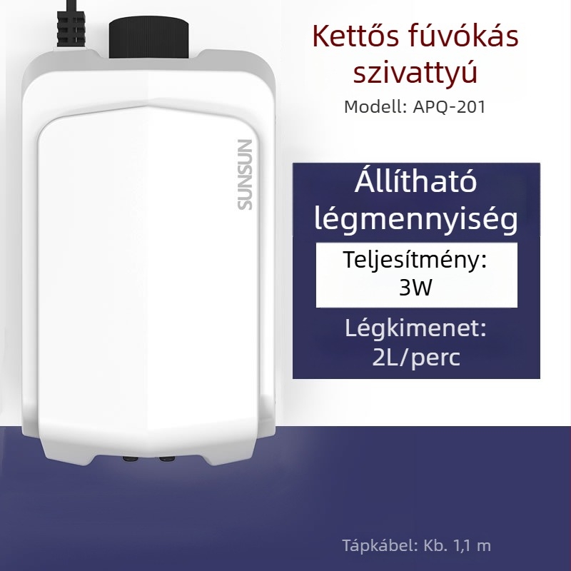 Kompakt, újratölthető oxigénpumpa otthoni akváriumhoz, kettős használatú, hordozható, ultrahalk, oxigénellátásra és halak tartására