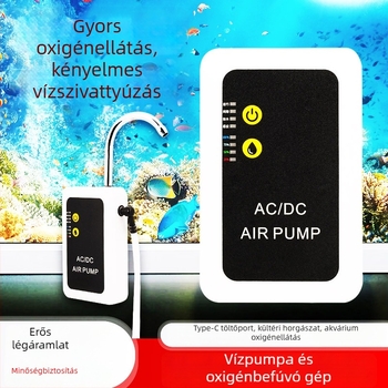 Újratölthető hordozható oxigénpumpa kültéri horgászathoz, 350 g