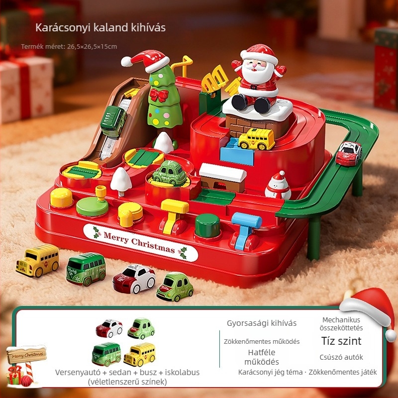 Gyerekeknek szóló karomgép játék, műanyagból, elektromos pályával, 4–6 éveseknek, fejleszti a kéz-szem koordinációt