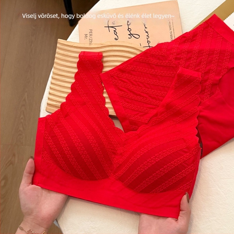 Melltartó készlet 3/4-es kosárral, vékony formázott kosarakkal, rögzített dupla pántokkal, kapcsok nélkül, nylon 80–90% spandex bélés