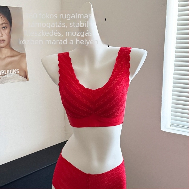 Melltartó készlet 3/4-es kosárral, vékony formázott kosarakkal, rögzített dupla pántokkal, kapcsok nélkül, nylon 80–90% spandex bélés