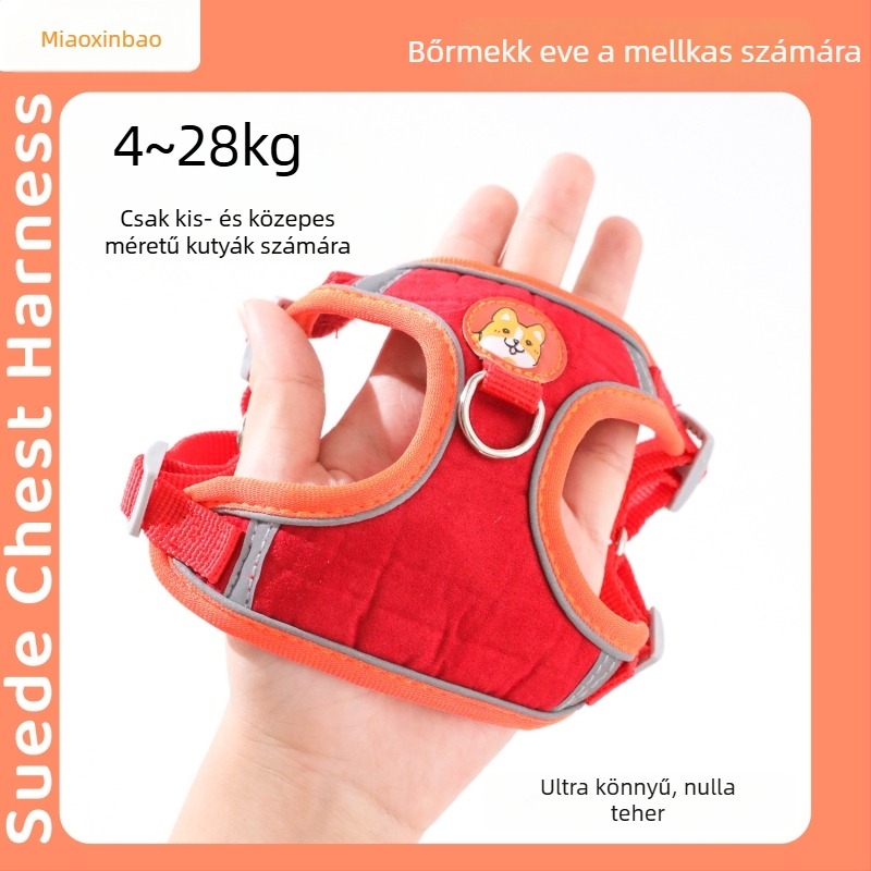 Velúr állatpóráz mellény-stílusú hám macskáknak és kiskutyáknak, vontató pánt, 240 darabos csomag