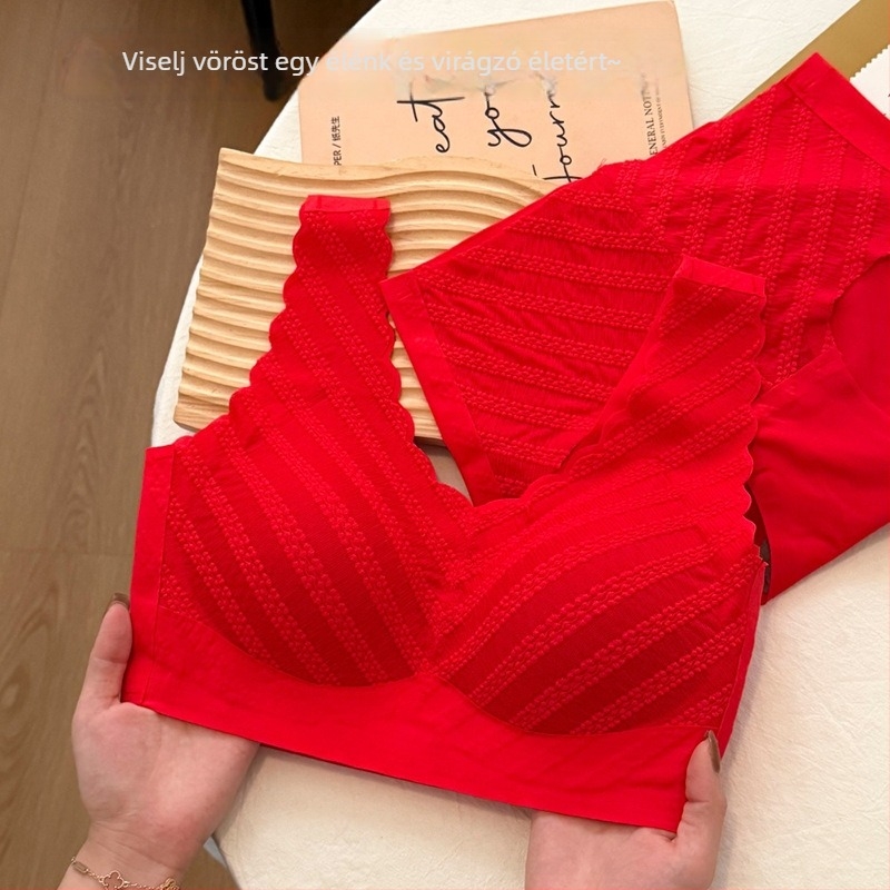 Nylon melltartó szett drót nélküli, 3/4 kosár, vékony formázott kosár, pull-on stílus