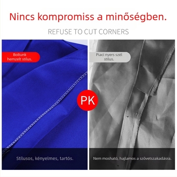 Védő munkaruha overál anti-szennedés és fertőtlenítés funkcióval, pamut-kémiai rost keverék anyag, bélés poliészter, gyárban használható