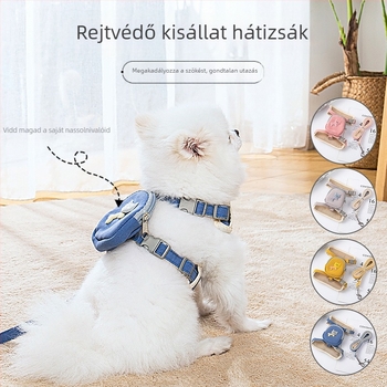 Koreai stílusú macska póráz mellkasi pánttal, vászon anyag, Amor márka, 100 darabos csomag