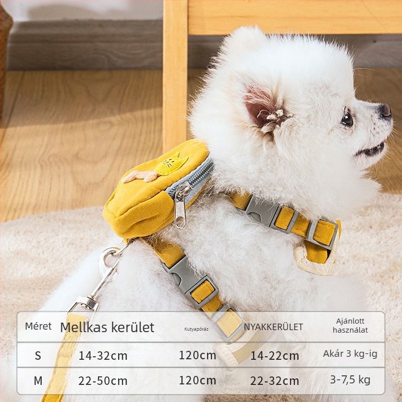 Koreai stílusú macska póráz mellkasi pánttal, vászon anyag, Amor márka, 100 darabos csomag