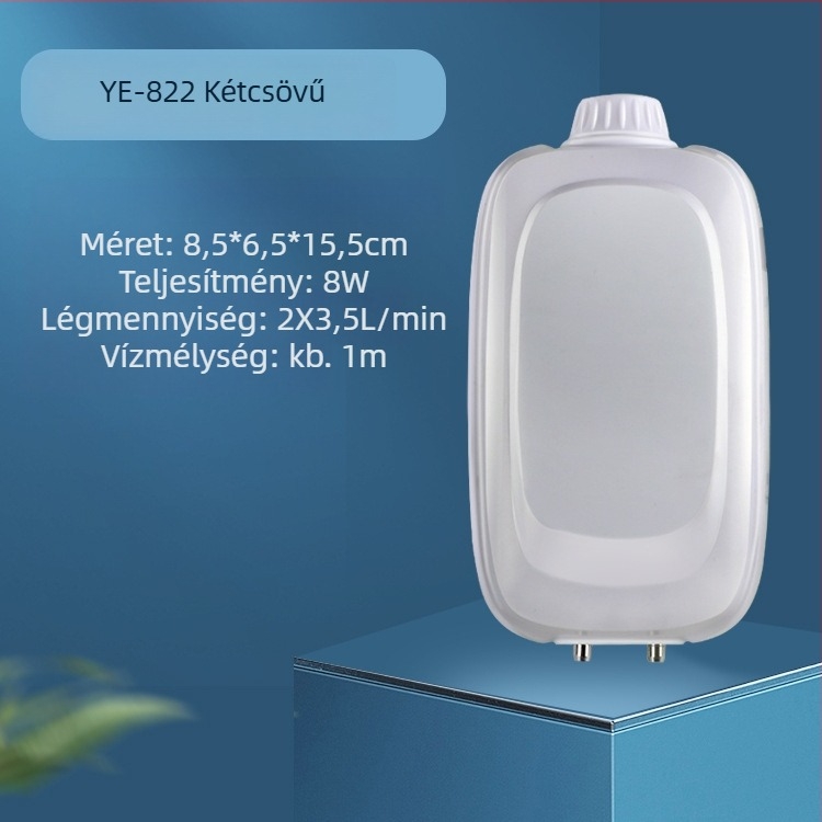 Jingye Csendes akváriumi oxigénpumpa otthoni használatra, 1 kg