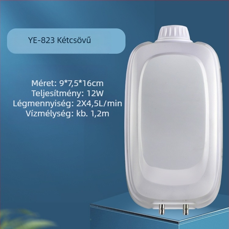 Jingye Csendes akváriumi oxigénpumpa otthoni használatra, 1 kg