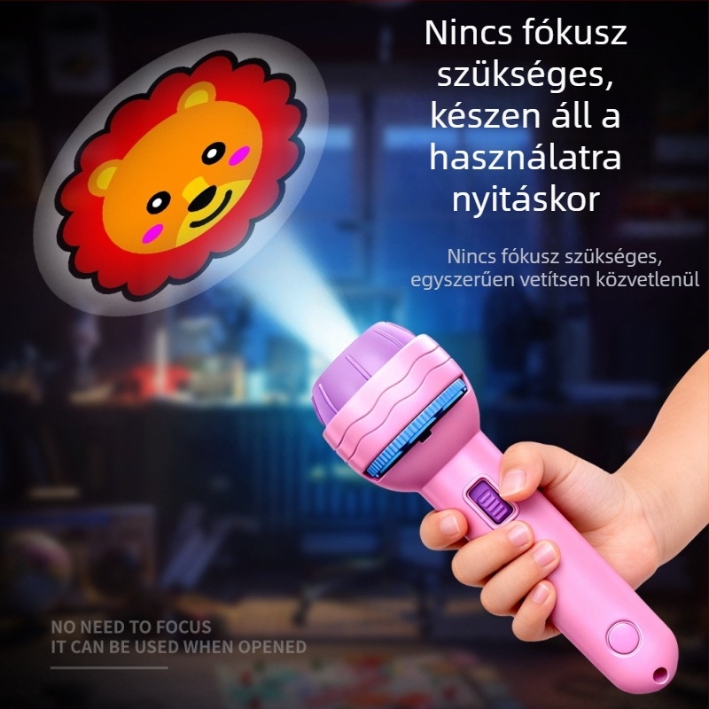Gyermekek számára fényvetítő hordozható lámpa játék — oktatási funkció, szellemi fejlesztés és szülő–gyermek interakció, 4–6 éveseknek
