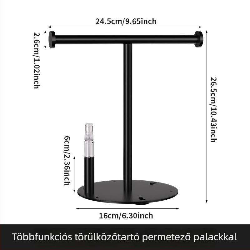 Asztali törölközőtartó JANEDAN, szénacél, felületkezelés: sütőben égetett/festett, modern és egyszerű stílus, egy réteg