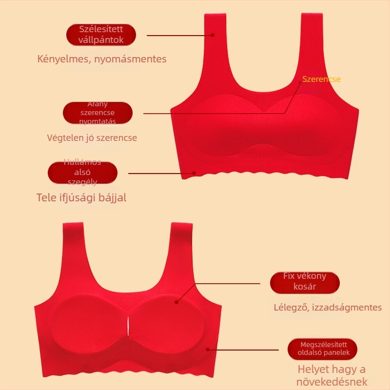 12–15 éves lányoknak nylonból készült alsónemű készlet, tanktop, lélegző és kényelmes.