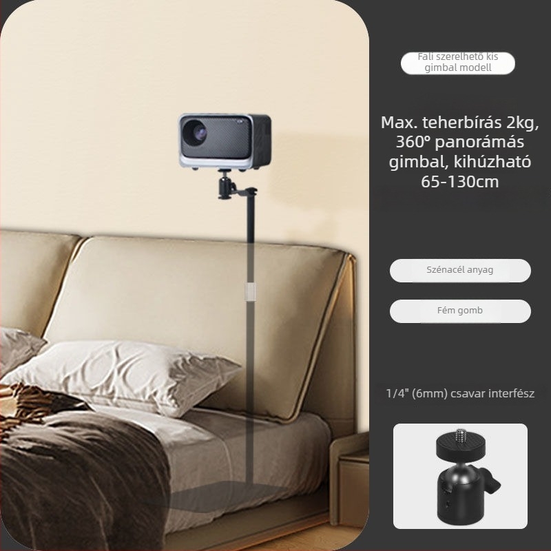 Projektor állvány – padlóra vagy asztalra, rejtett falra rögzítés, fúrás nélküli telepítés, univerzálisan kompatibil különböző márkákkal