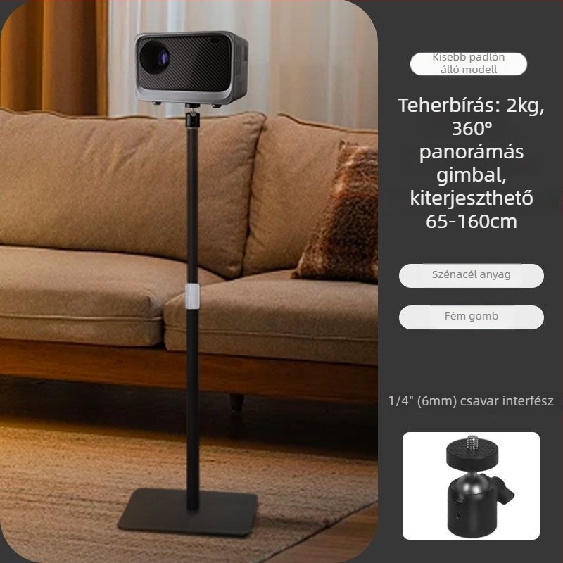 Projektor állvány – padlóra vagy asztalra, rejtett falra rögzítés, fúrás nélküli telepítés, univerzálisan kompatibil különböző márkákkal