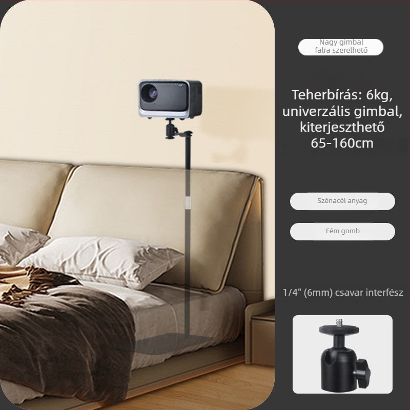 Projektor állvány – padlóra vagy asztalra, rejtett falra rögzítés, fúrás nélküli telepítés, univerzálisan kompatibil különböző márkákkal