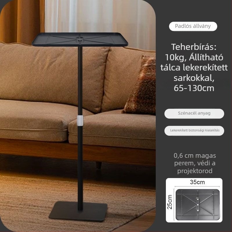 Projektor állvány – padlóra vagy asztalra, rejtett falra rögzítés, fúrás nélküli telepítés, univerzálisan kompatibil különböző márkákkal