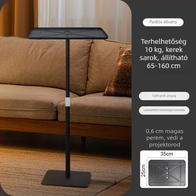 Projektor állvány – padlóra vagy asztalra, rejtett falra rögzítés, fúrás nélküli telepítés, univerzálisan kompatibil különböző márkákkal