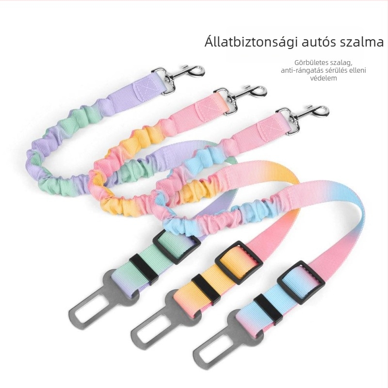 Cat márkájú automata autós póráz háziállatok számára — poliészter-nylon anyag, kutya biztonsági póráz