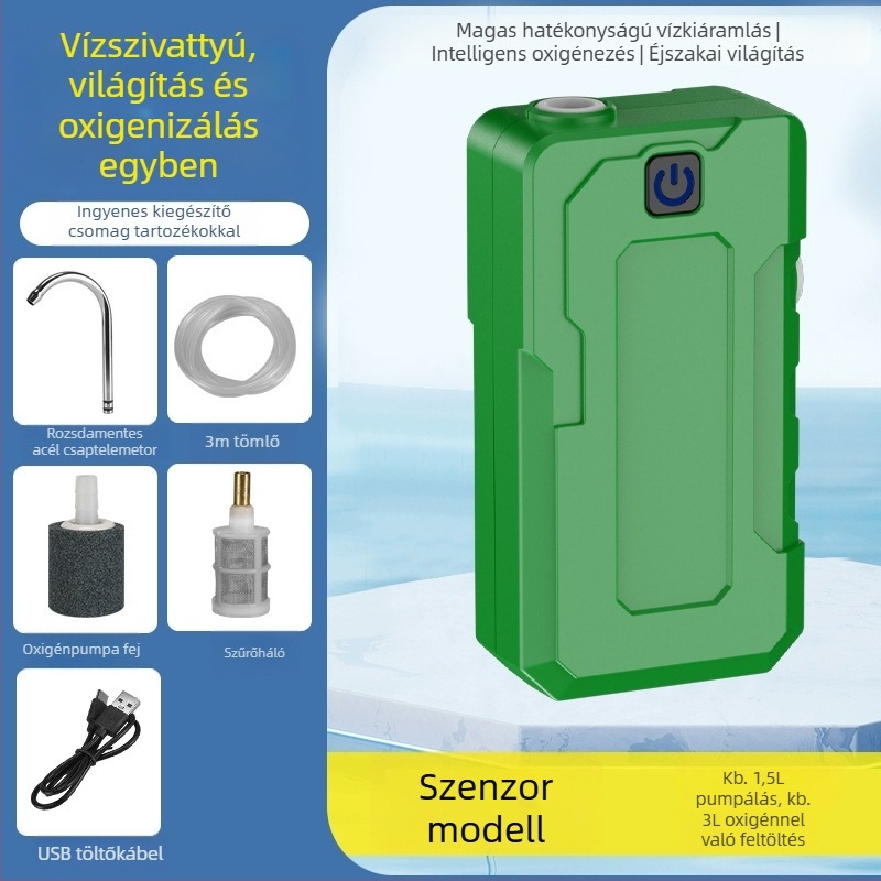 Qianliguang intelligens szenzoros vízadagoló kempingezéshez – elektromos vízpumpa LED világítással és kézmosó egységgel