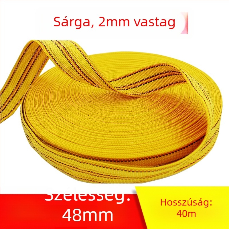 Szállítmánykötöző kötél, kopásálló, széles lapos pánt, vastagított kötél, modell: Polyester strap