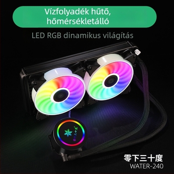 CPU vízhűtés radiátor – réz test, hidraulikus csapágyak (réz, hidraulikus csapágyak, 1800 RPM, 20 dB, vízhűtés)