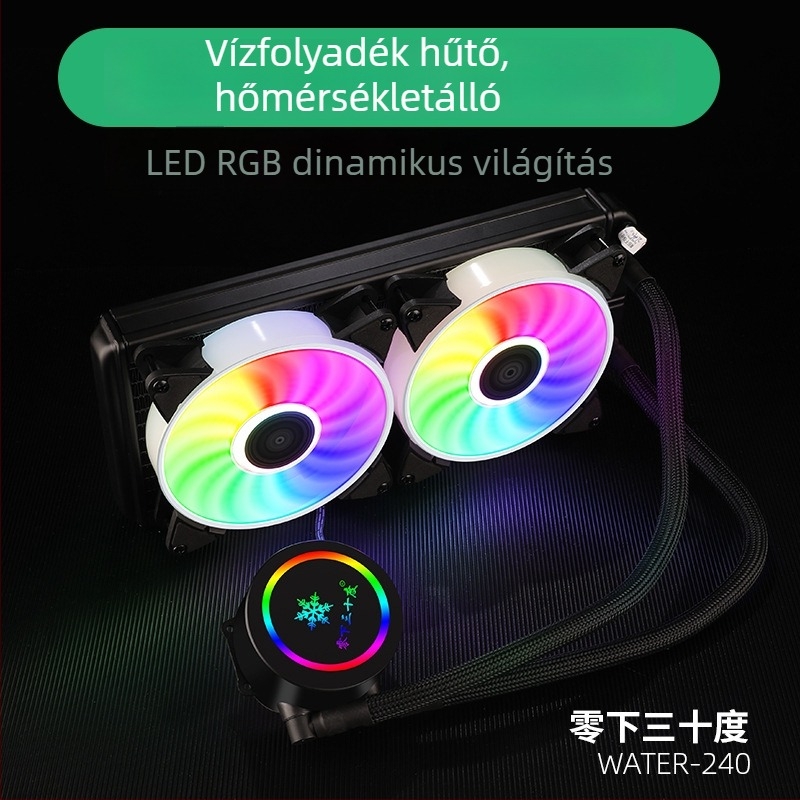 CPU vízhűtés radiátor – réz test, hidraulikus csapágyak (réz, hidraulikus csapágyak, 1800 RPM, 20 dB, vízhűtés)