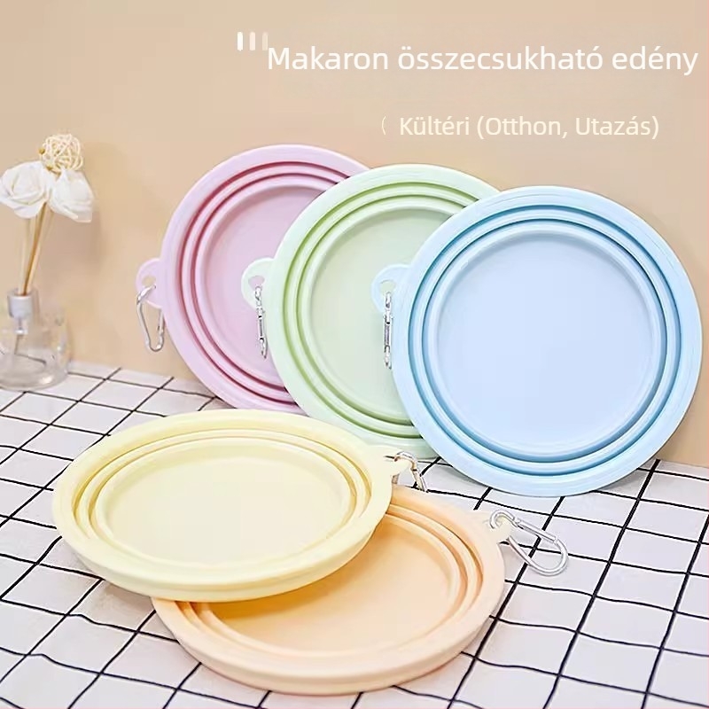 Összecsukható szilikon kutyatál – hordozható kültéri etető- és ivó tál (Anyag: Szilikon; Kategória: Kisállat étel; Automatikus etetés: Nincs; Import: Nincs; IP engedély: Nincs)