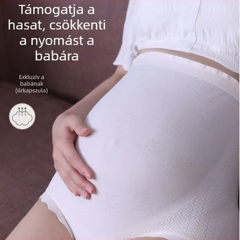 Kismama nadrágok: magas derékú, varrat nélküli, hasi kontroll, antibakteriális, fő anyag nylon 90–95%