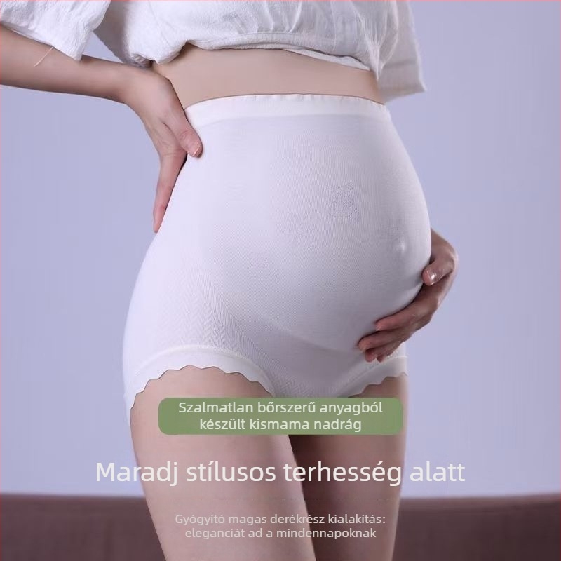 Kismama nadrágok: magas derékú, varrat nélküli, hasi kontroll, antibakteriális, fő anyag nylon 90–95%