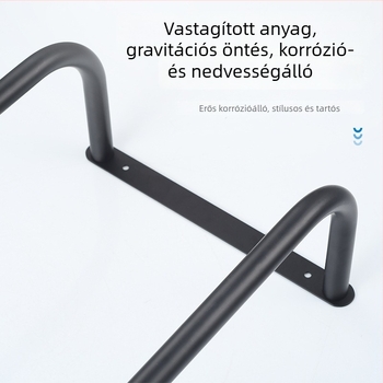 Fali törölközőtartó rozsdamentes acélból, többszintes, 10 kg teherbírás, modern minimalist dizájn (spray felületkezelés; lgc márka; tárolás)