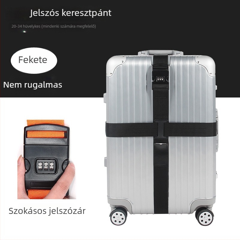 Keresztezett poggyászsín jelszavas zárakkal – nylonból készült csomagoló pánt