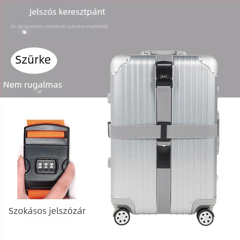 Keresztezett poggyászsín jelszavas zárakkal – nylonból készült csomagoló pánt