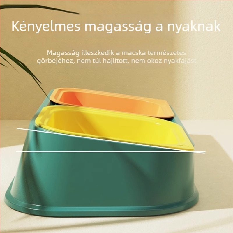 Pie can be műanyag dupla macska- és kutyatál etetésre és ivásra