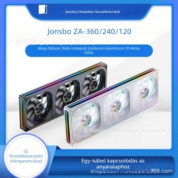 ZA-240/360 házventilátor ARGB, csendes működés, ABS ház, intelligens hőmérséklet-szabályozás, levegőhűtés