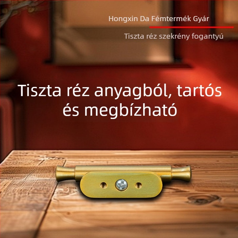 Bronz bútorfogantyú, szekrény- és ajtófogantyú, kézzel készített, új kínai stílus