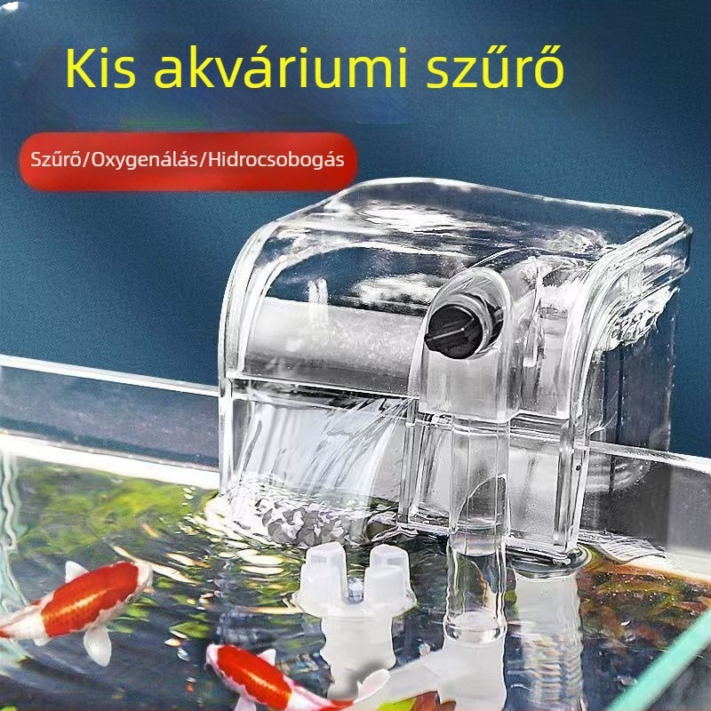 Akvarisztikai szűrőpumpa — három az egyben, csendes külső függő pumpa, zuhatós szűrő, oxigénpumpa (Anyag: Műanyag; Modell: 06; Kereskedelmi export: Igen)