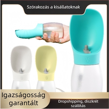 Hordozható állatvíz-palack kutyáknak és macskáknak — műanyag, kültéri használatra