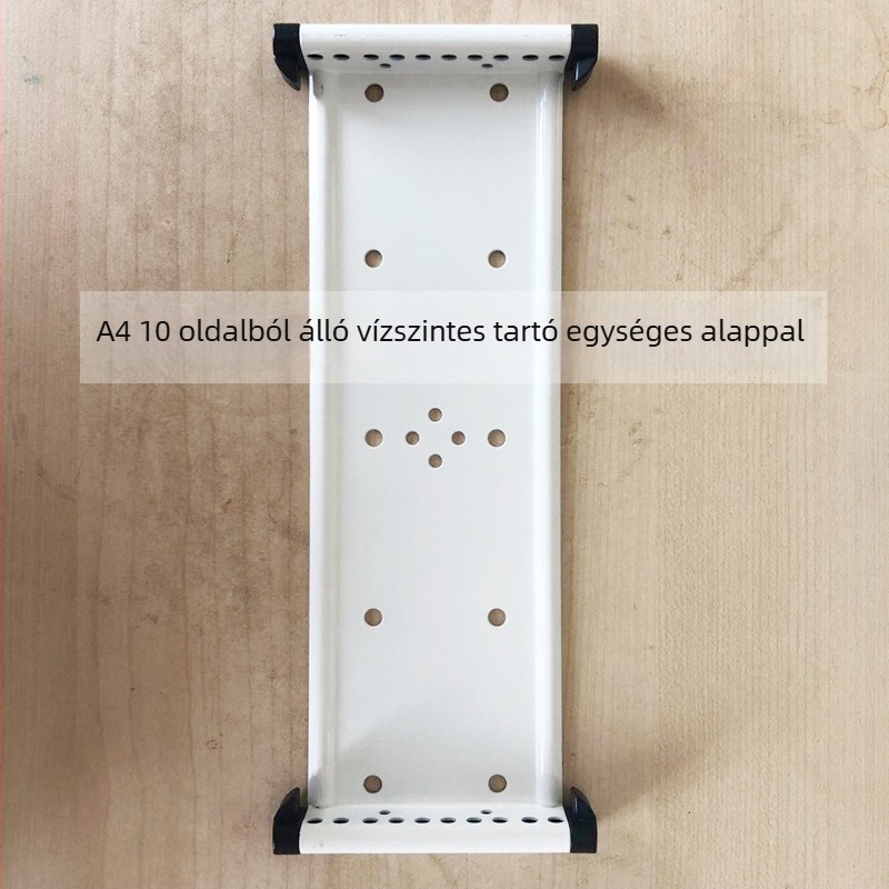 Fali bemutató mappa állvány, 10 oldal, műanyag, többoldalas klipek, jirwou, modell Vertical 10 oldal