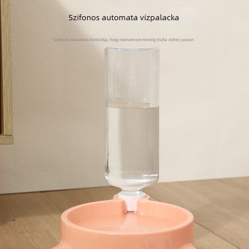 Automatikus vízadagoló macskák és kutyák számára, egy tál, anti-tilt, PP anyag