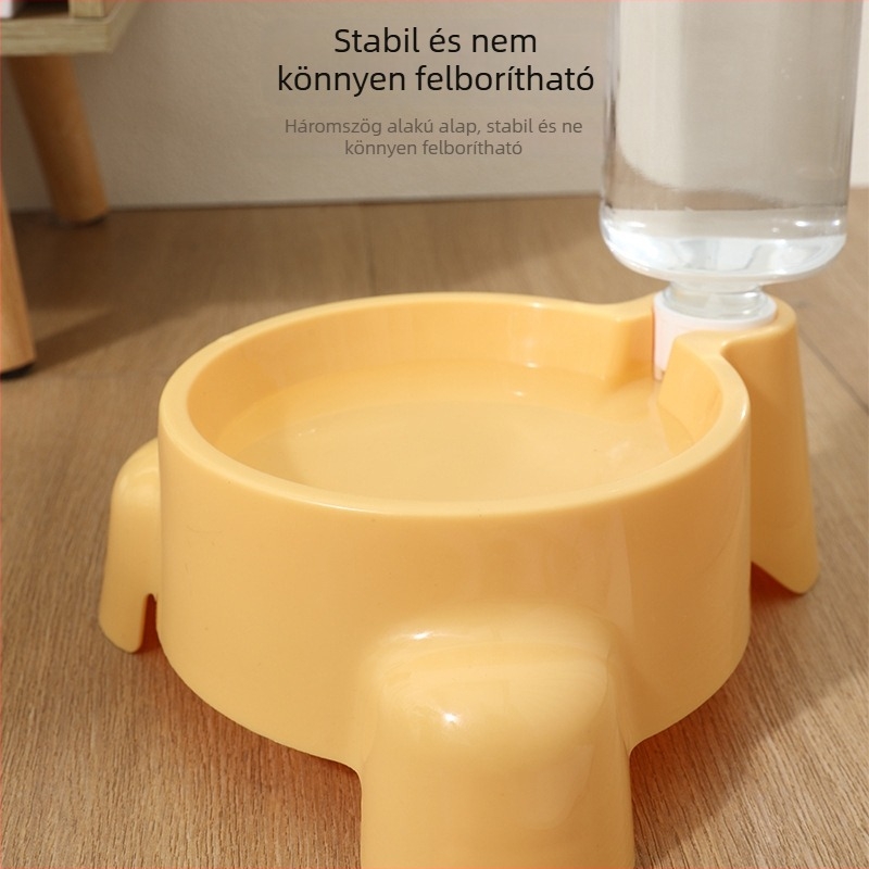 Automatikus vízadagoló macskák és kutyák számára, egy tál, anti-tilt, PP anyag