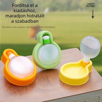 Hordozható ivópalack kutyáknak és macskáknak szabadban végzett sétákhoz