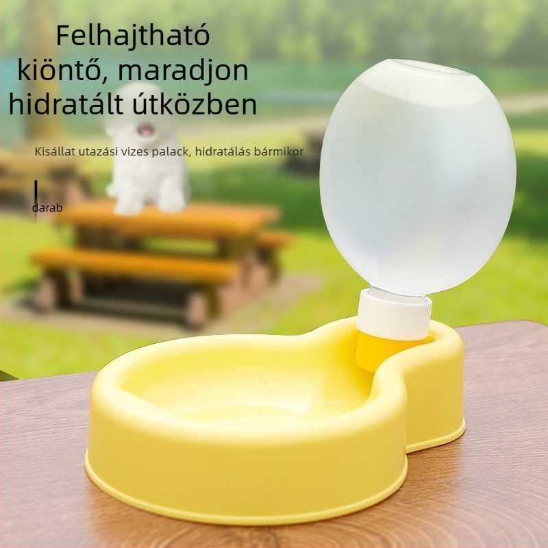 Hordozható ivópalack kutyáknak és macskáknak szabadban végzett sétákhoz