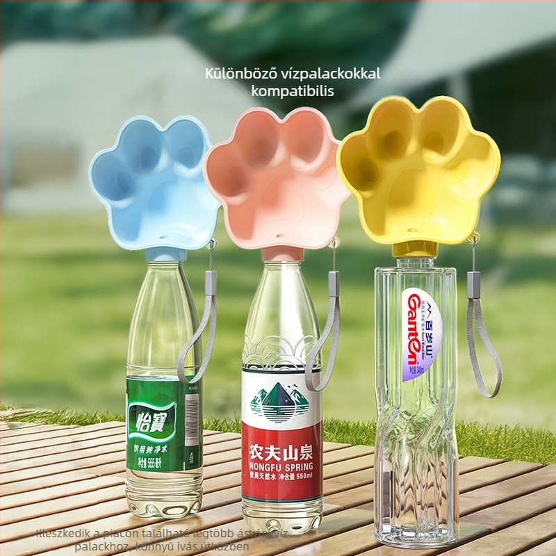 Sour bear hordozható kutya vízpalack tappancsos ivóedénnyel – műanyag