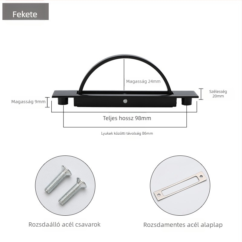 Tatami fogó – cink ötvözet, elektroplating, TM-handle modell, szekrényajtókhoz