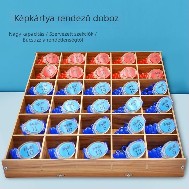 Fából készült osztott tárolódoboz ékszerekhez, japán stílusú, autóhoz (Anyag: fa; Funkció: osztott; Tárolás: autó; Alkalmazás: ékszerek; Stílus: japán)