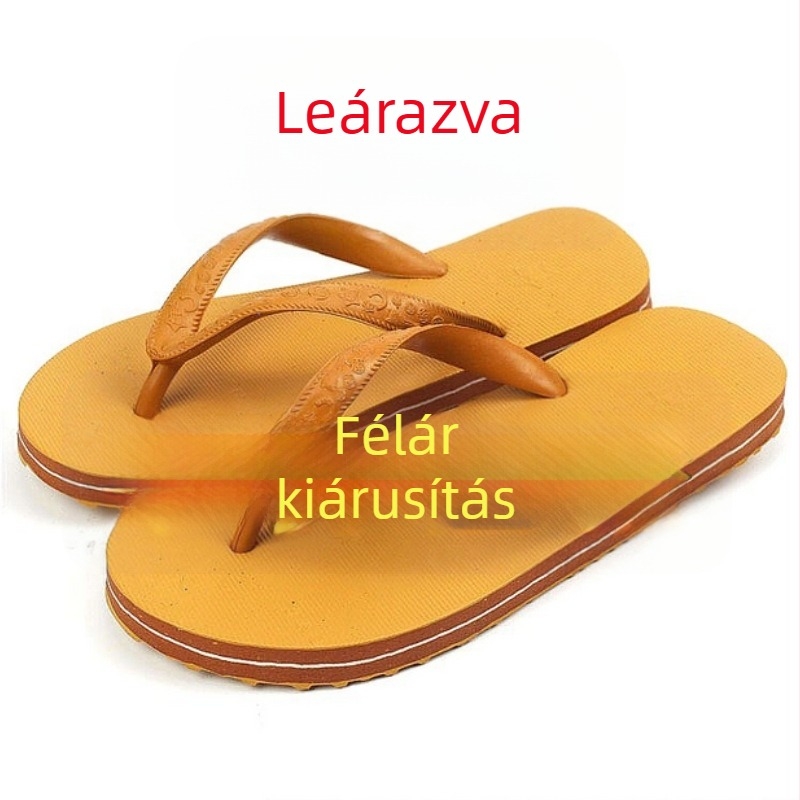 Férfi gumitalpú flip-flopok, csúszásmentes, vastag talppal, kopásálló, strand- és nyári viselet